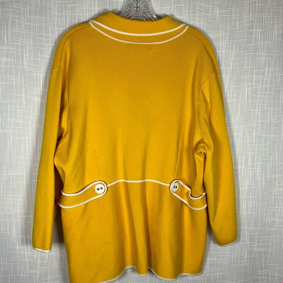 Jones New York Blazer Size 3X Yellow with White Accents - Picture 4 of 7